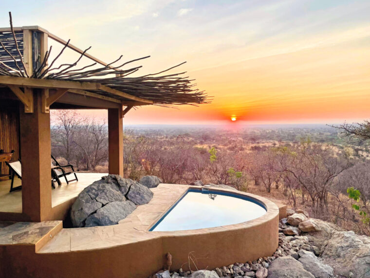 Kichaka Lodge, Zumbua suite view, Ruaha National Park, Tanzania